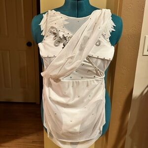 Elegant White Embellished Dress